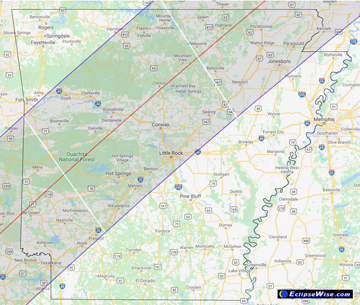 2024 Total Eclipse AR Times & Places | Arkansas 2024 Eclipse Information
